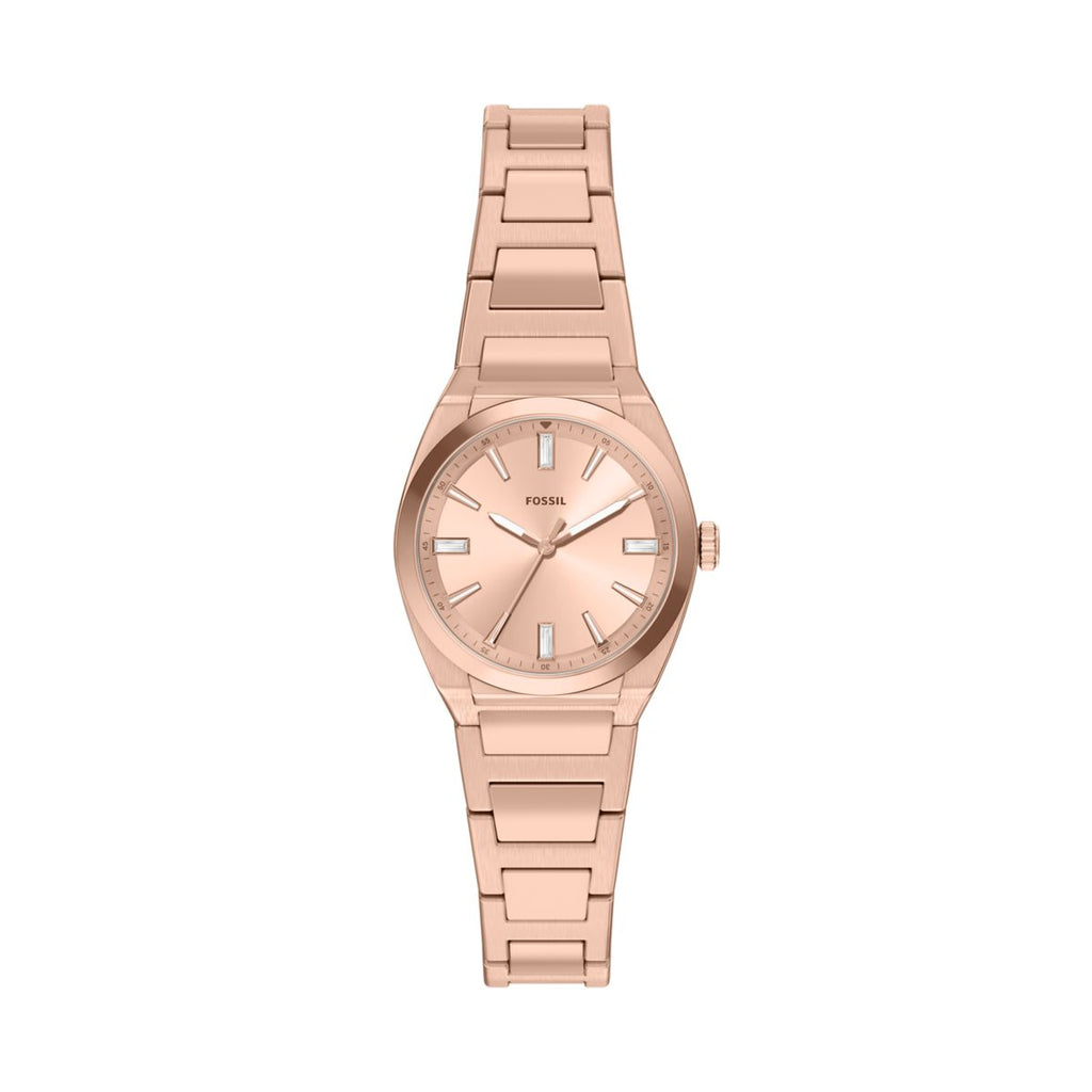 Fossil Everett Rose Gold Dial Rose Gold-Tone Stainless Steel Strap Women's Watch ES5491 - view 1