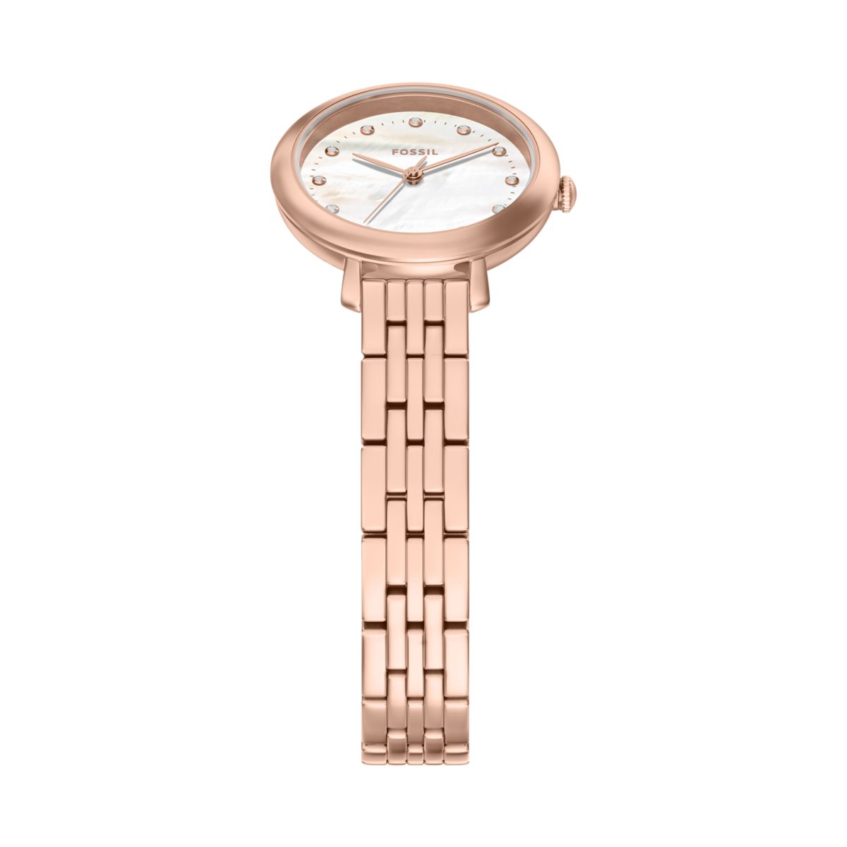 Fossil Heidi White Mother-of-Pearl Dial Rose Gold-Tone Stainless Steel Strap Women's Watch ES5502 - view 4