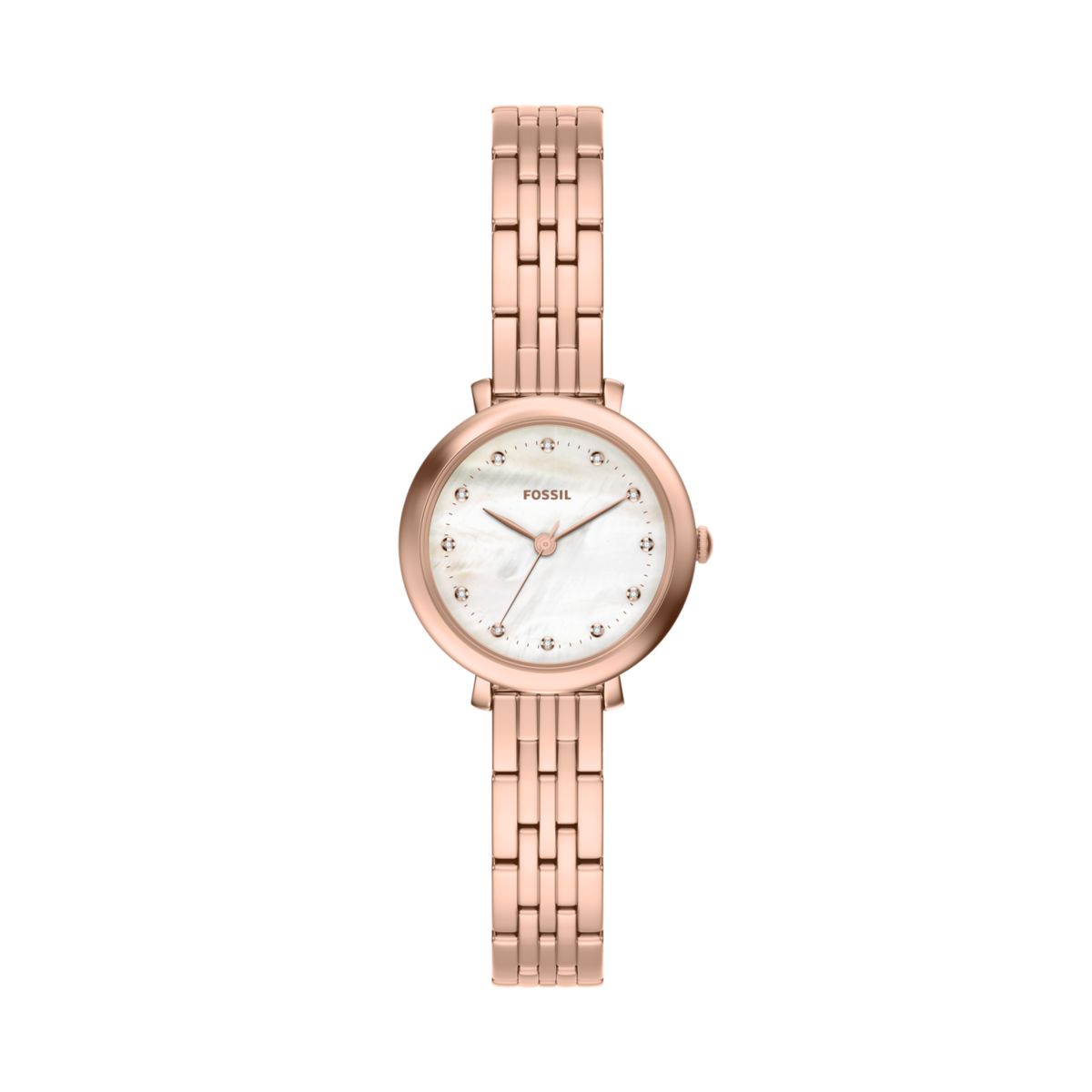 Fossil Heidi White Mother-of-Pearl Dial Rose Gold-Tone Stainless Steel Strap Women's Watch ES5502 - view 1