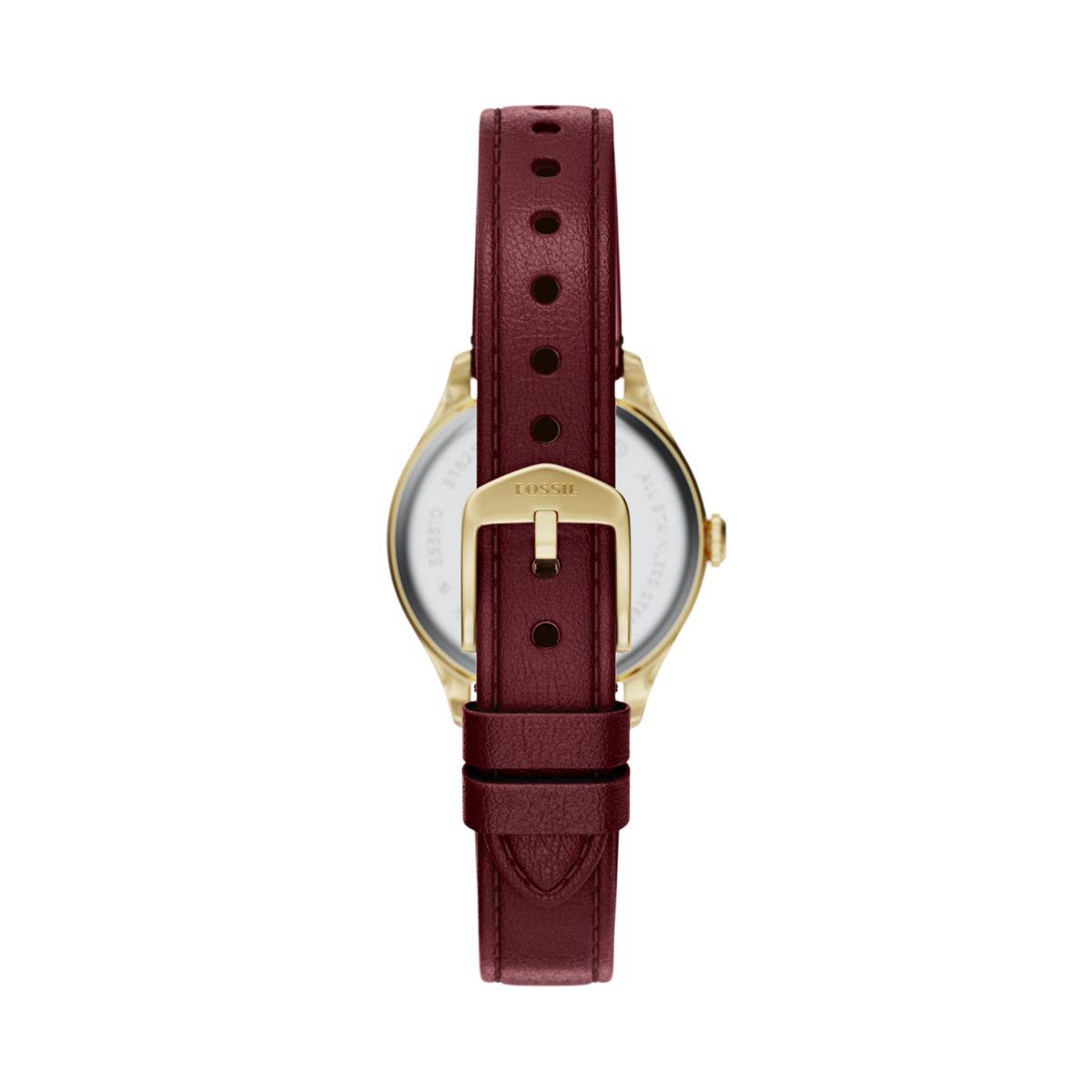 Fossil Gilmore Silver Dial Red Leather Strap Women's Watch ES5510 - view 2