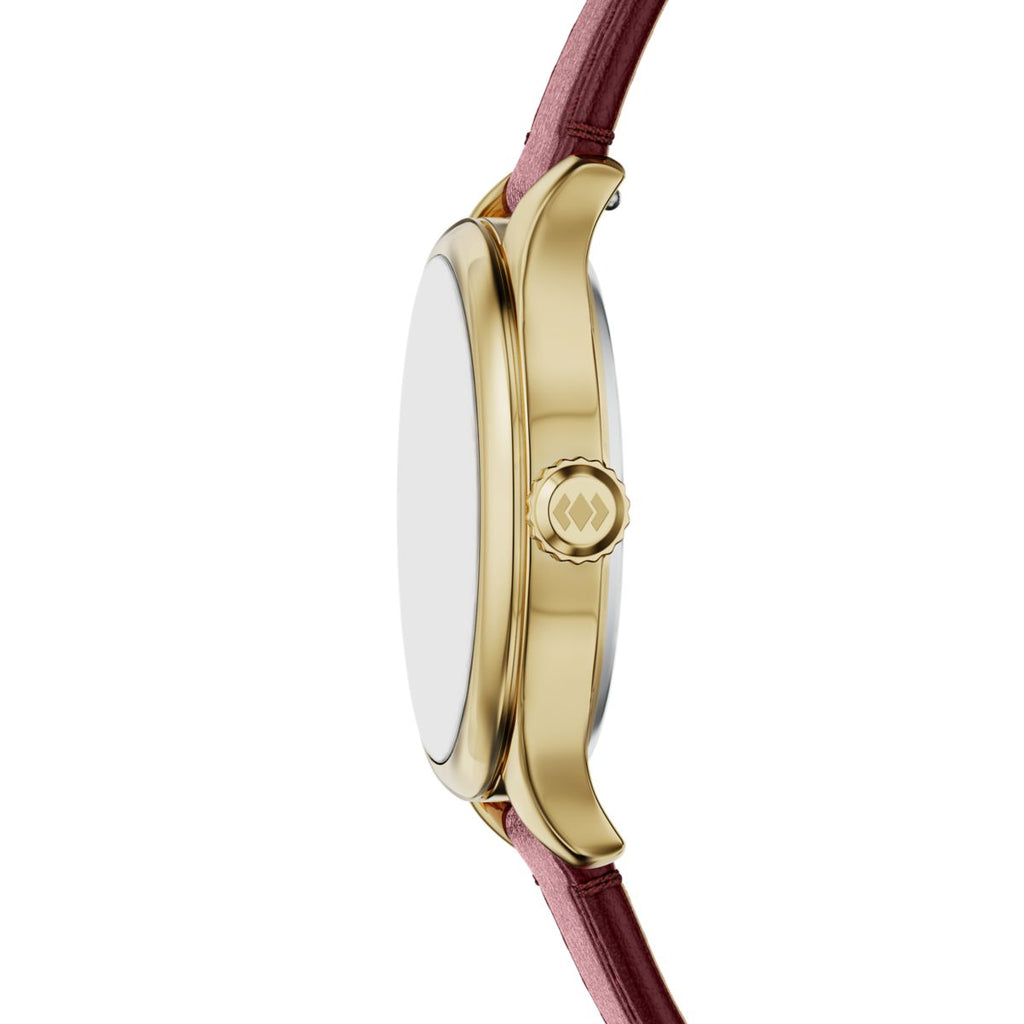 Fossil Gilmore Silver Dial Red Leather Strap Women's Watch ES5510 - view 3