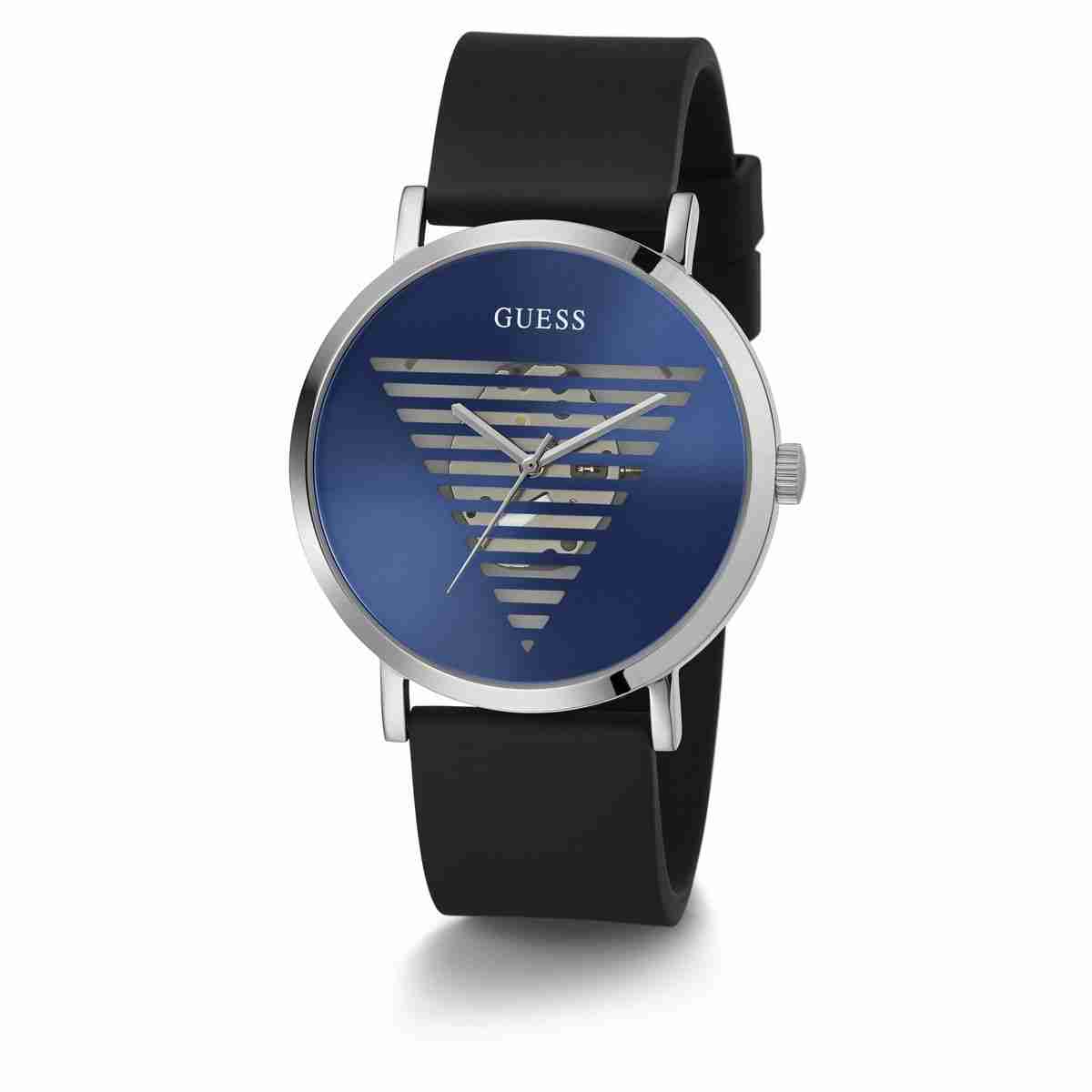 Guess Idol Blue Dial Black Silicone Strap Men's Watch GW0503G2 - view 8