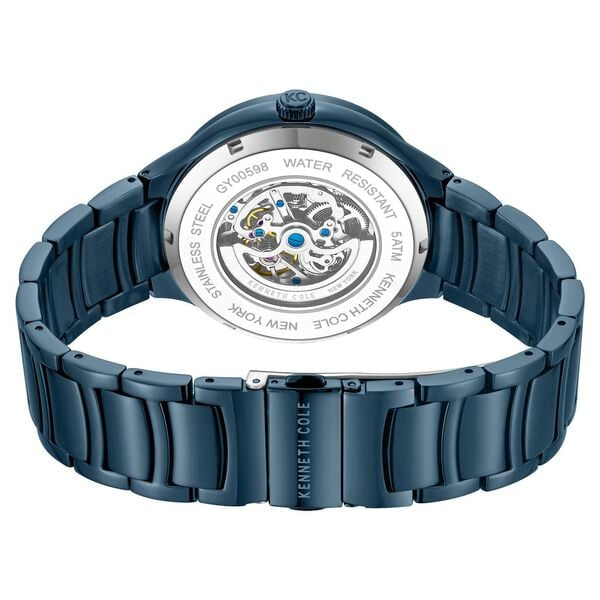 Kenneth Cole Automatic Blue Skeleton Dial Blue Steel Strap Men's Watch KCWGY0059802MN - view 4