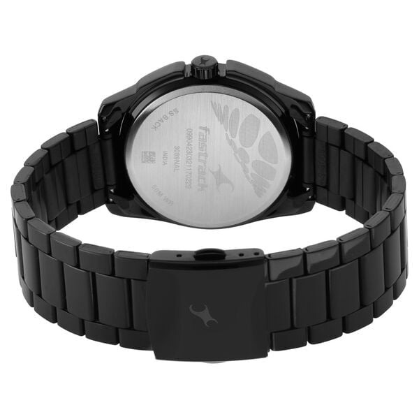 Fastrack Wear Your Look Black Dial Black Metal Strap Men's Watch - view 5