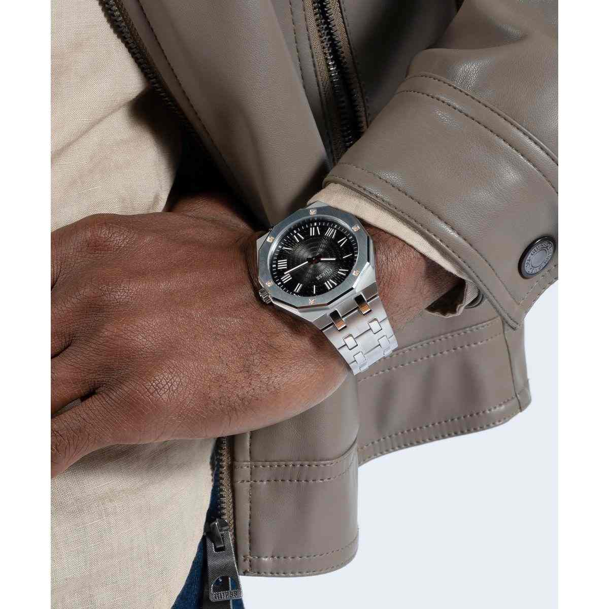 Guess Black Dial Silver-Tone Stainless Steel Strap Men's Watch GW0575G1 - view 6