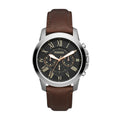 Fossil Grant Chronograph Black Dial Brown Leather Strap Men's Watch FS4813 - view 1