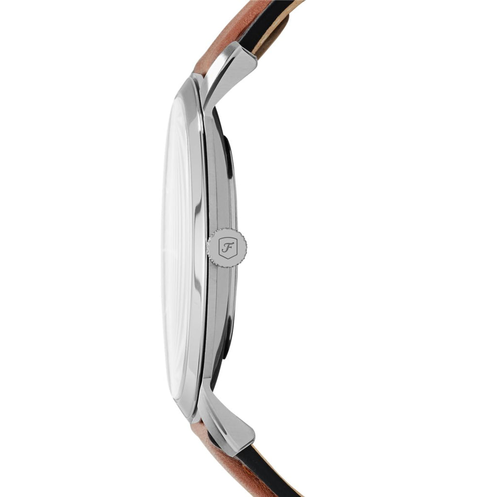 Fossil Minimalist Slim Blue Dial Light Brown Leather Strap Men's Watch FS5304 - view 2