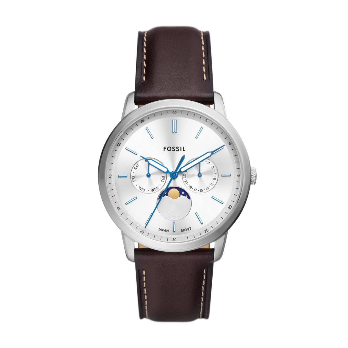 Fossil Neutra Moonphase Multifunction Brown Leather Strap Men's Watch FS5905 - view 1