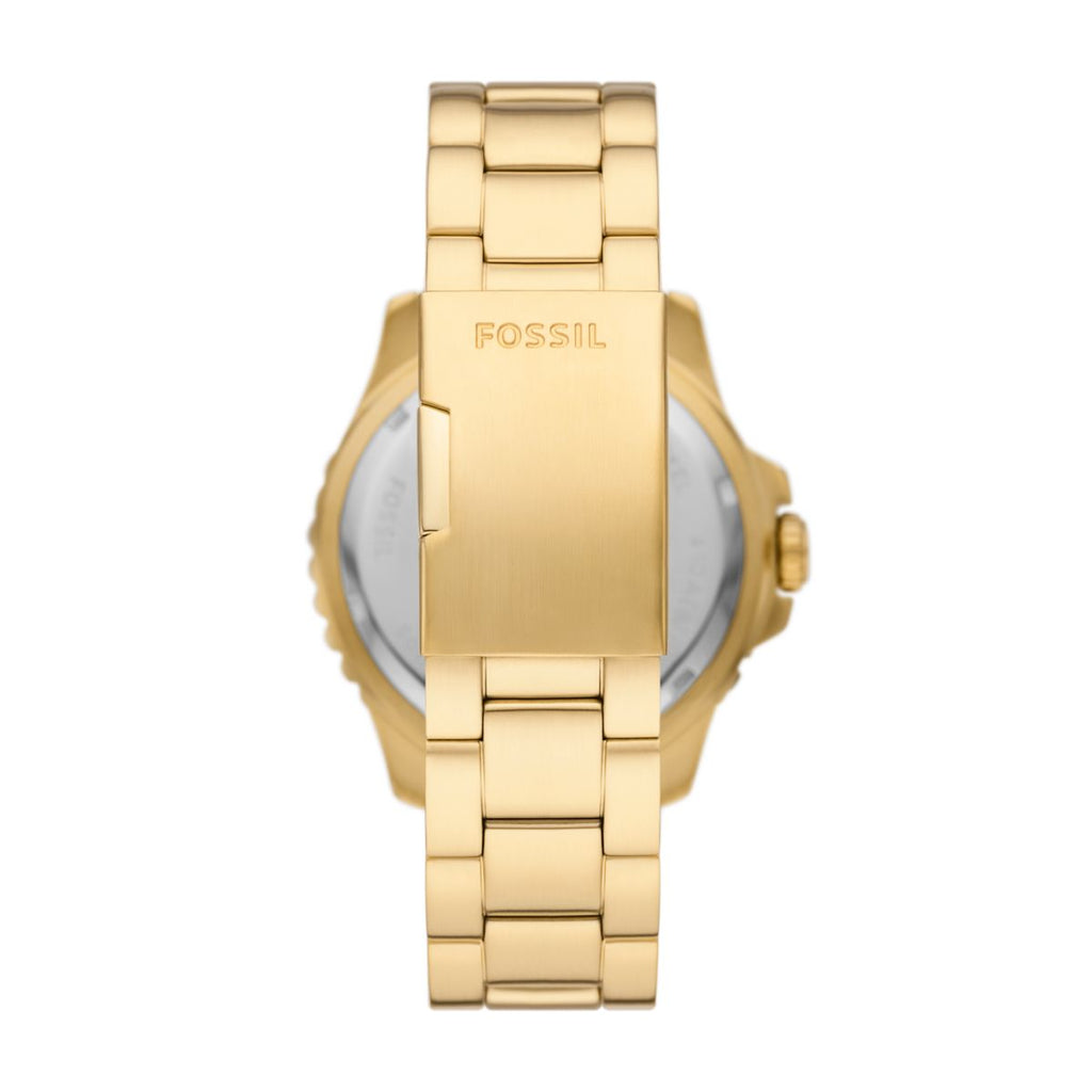 Fossil Blue GMT Black Dial Gold-Tone Stainless Steel Strap Men's Watch FS5990 - view 2
