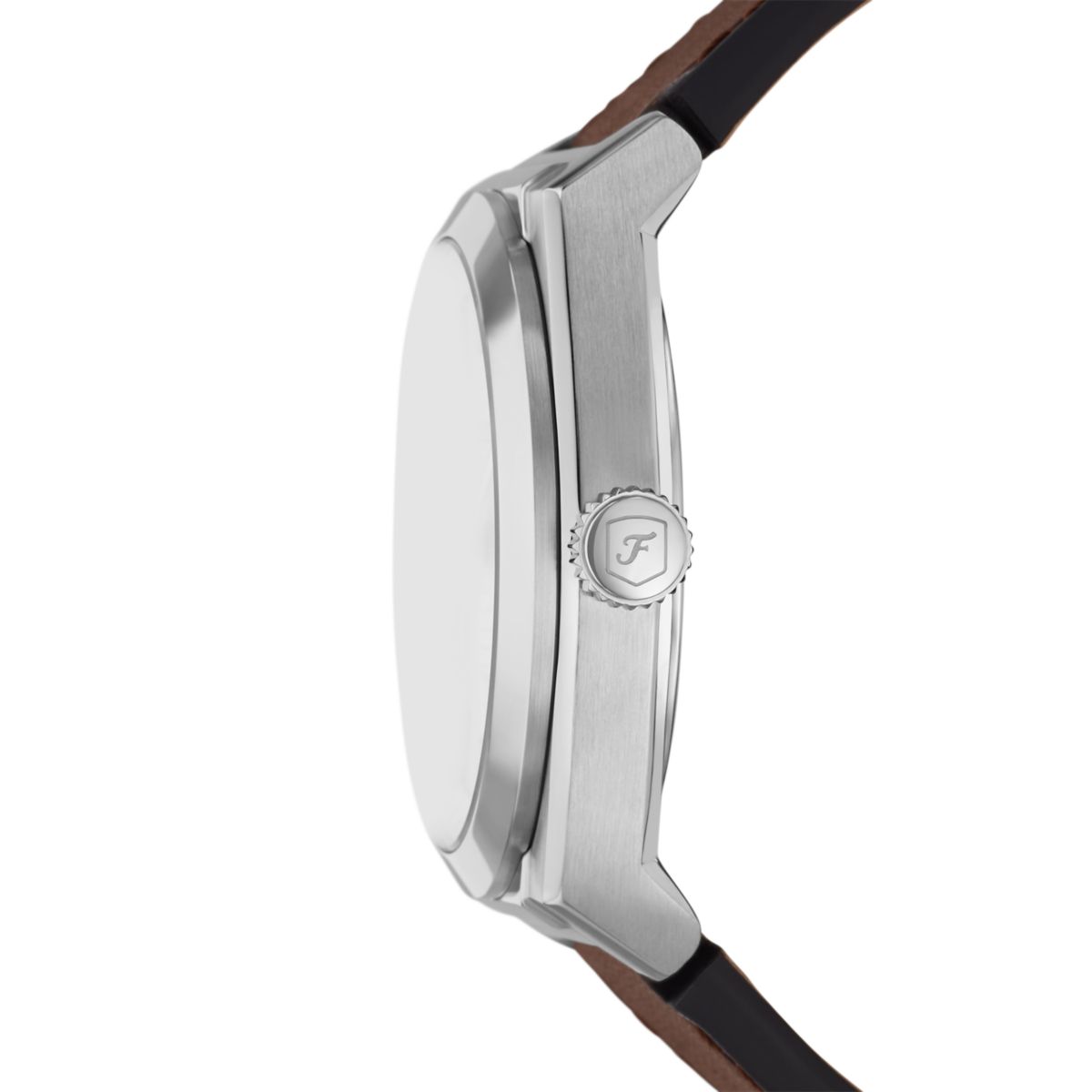Fossil Everett Eggshell Dial Brown Leather Strap Men's Watch FS6071 - view 3