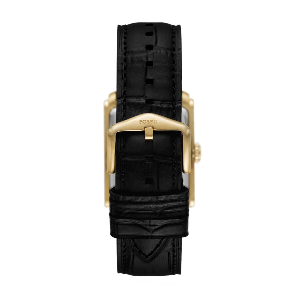 Fossil Carraway Black Dial Black Croco Leather Strap Men's Watch FS6091 - view 2