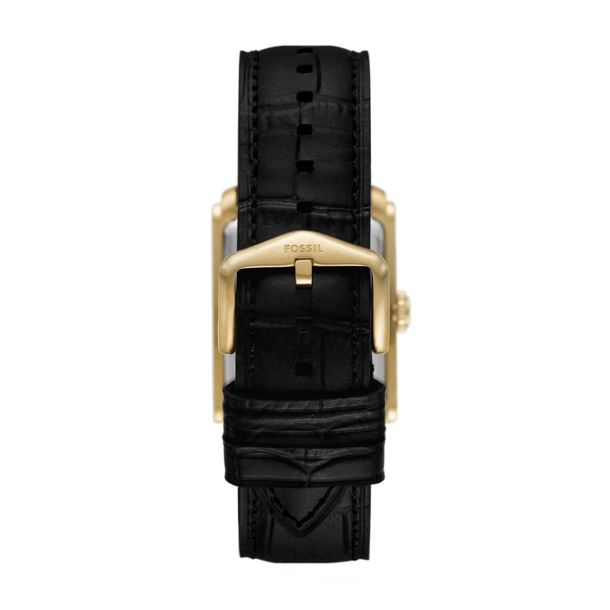 Fossil Carraway Black Dial Black Croco Leather Strap Men's Watch FS6091 - view 2