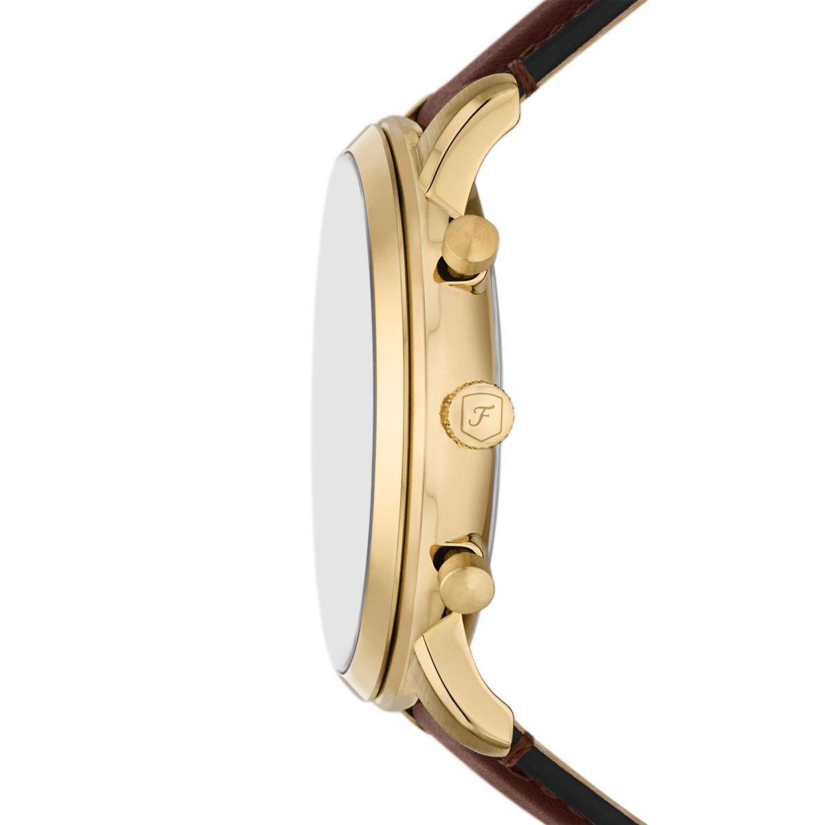 Fossil Neutra Chronograph Champagne Dial Brown Leather Strap Men's Watch FS6113 - view 3