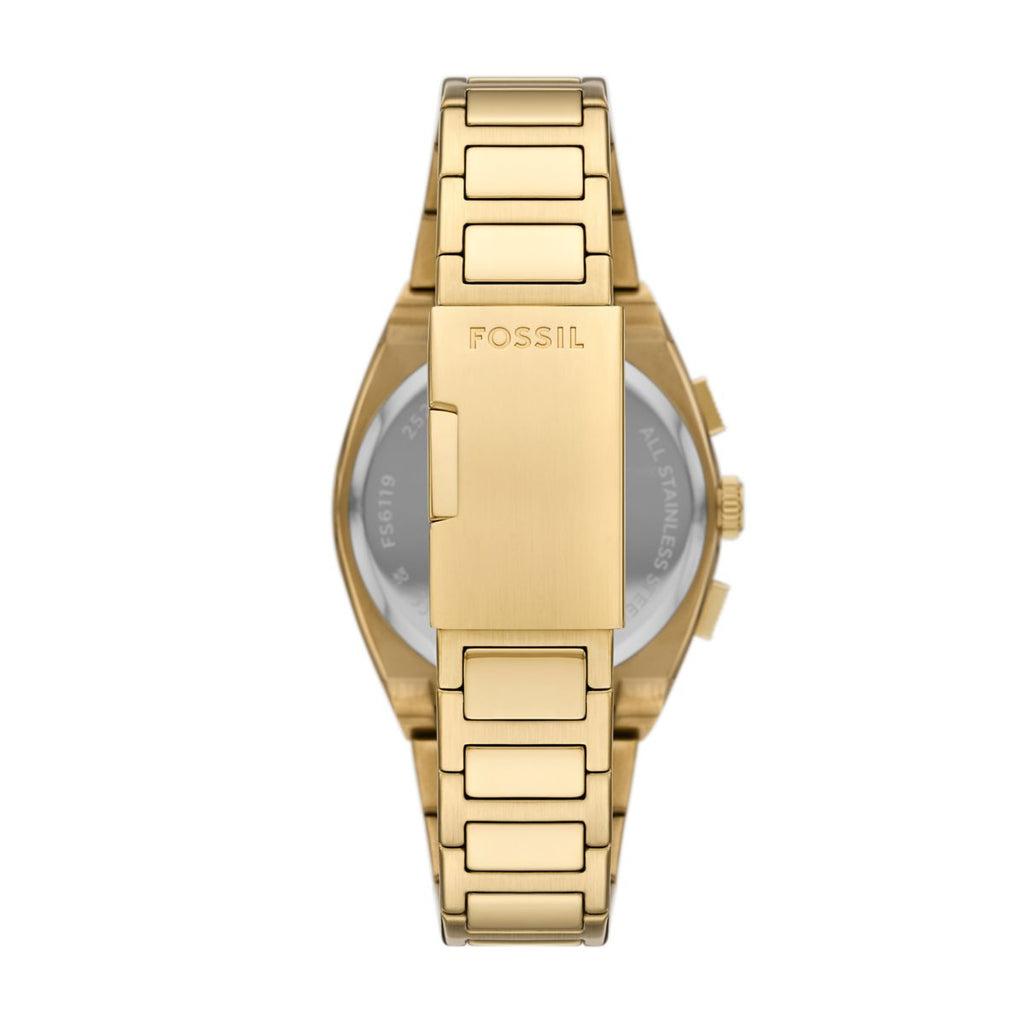 Fossil Everett Chronograph Champagne Dial Gold-Tone Stainless Steel Strap Men's Watch FS6119 - view 2