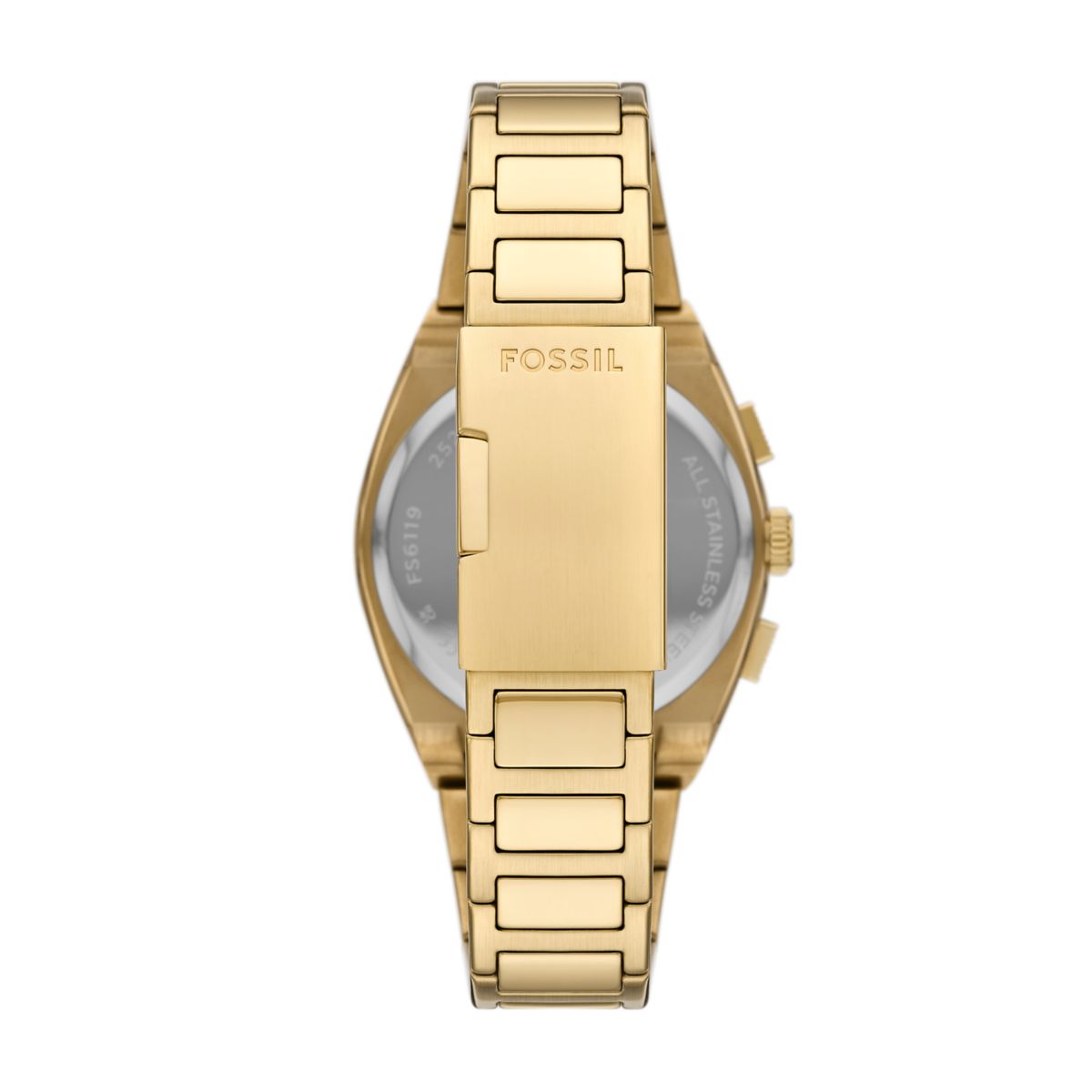 Fossil Everett Chronograph Champagne Dial Gold-Tone Stainless Steel Strap Men's Watch FS6119 - view 2