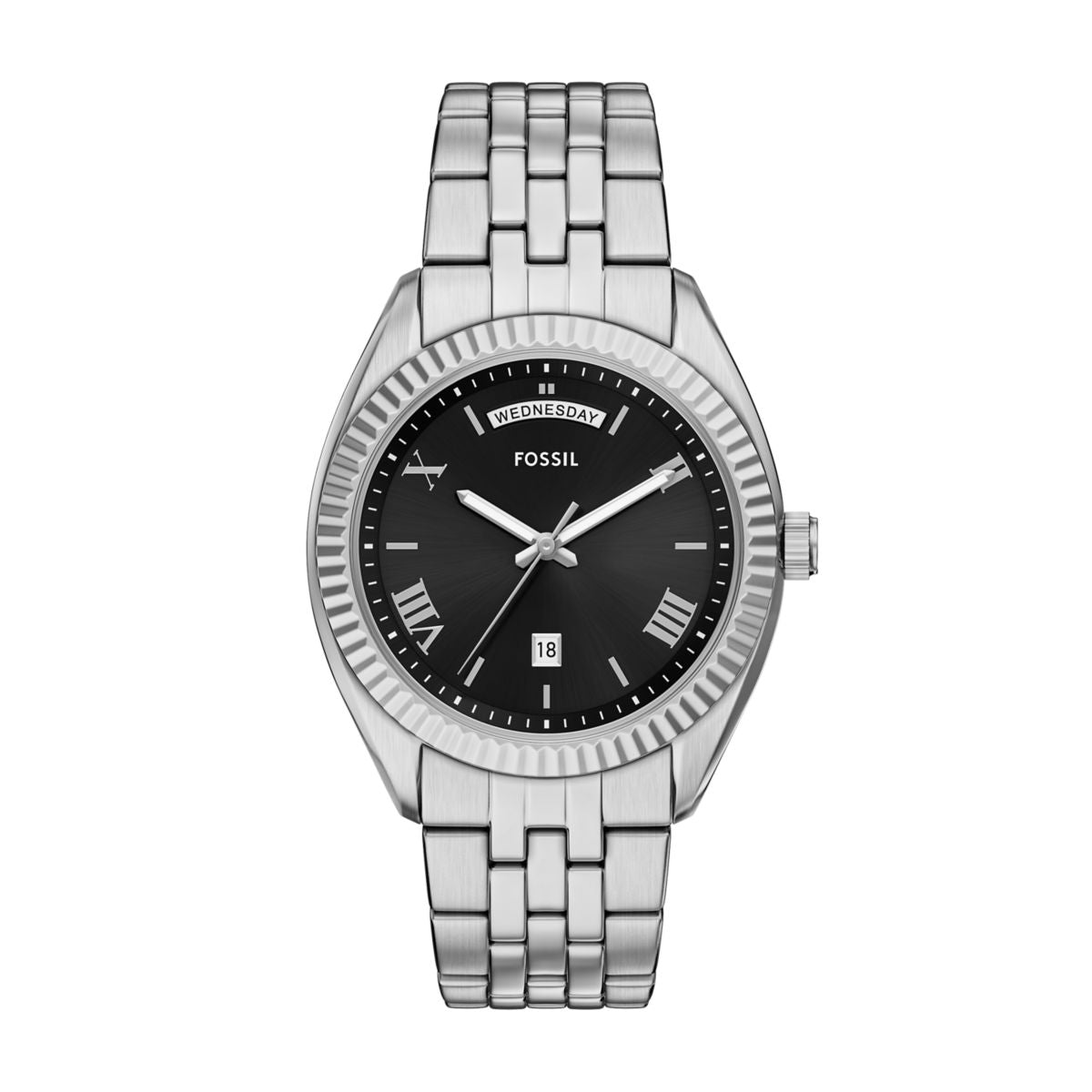 Fossil Campbell Black Dial Stainless Steel Strap Men's Watch FS6139 - view 1