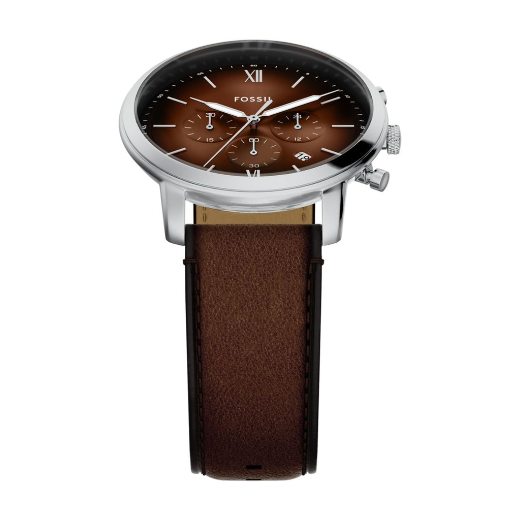 Fossil Neutra Chronograph Brown Dial Brown Leather Strap Men's Watch FS6143 - view 4