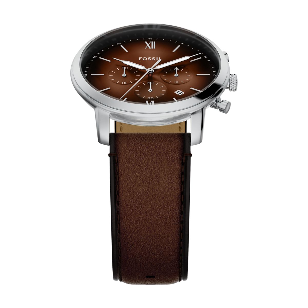 Fossil Neutra Chronograph Brown Dial Brown Leather Strap Men's Watch FS6143 - view 4