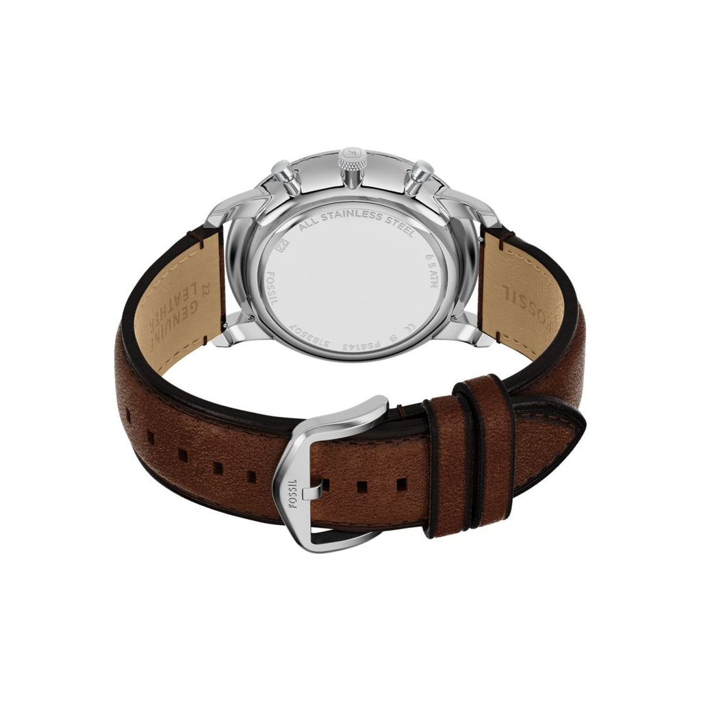 Fossil Neutra Chronograph Brown Dial Brown Leather Strap Men's Watch FS6143 - view 5