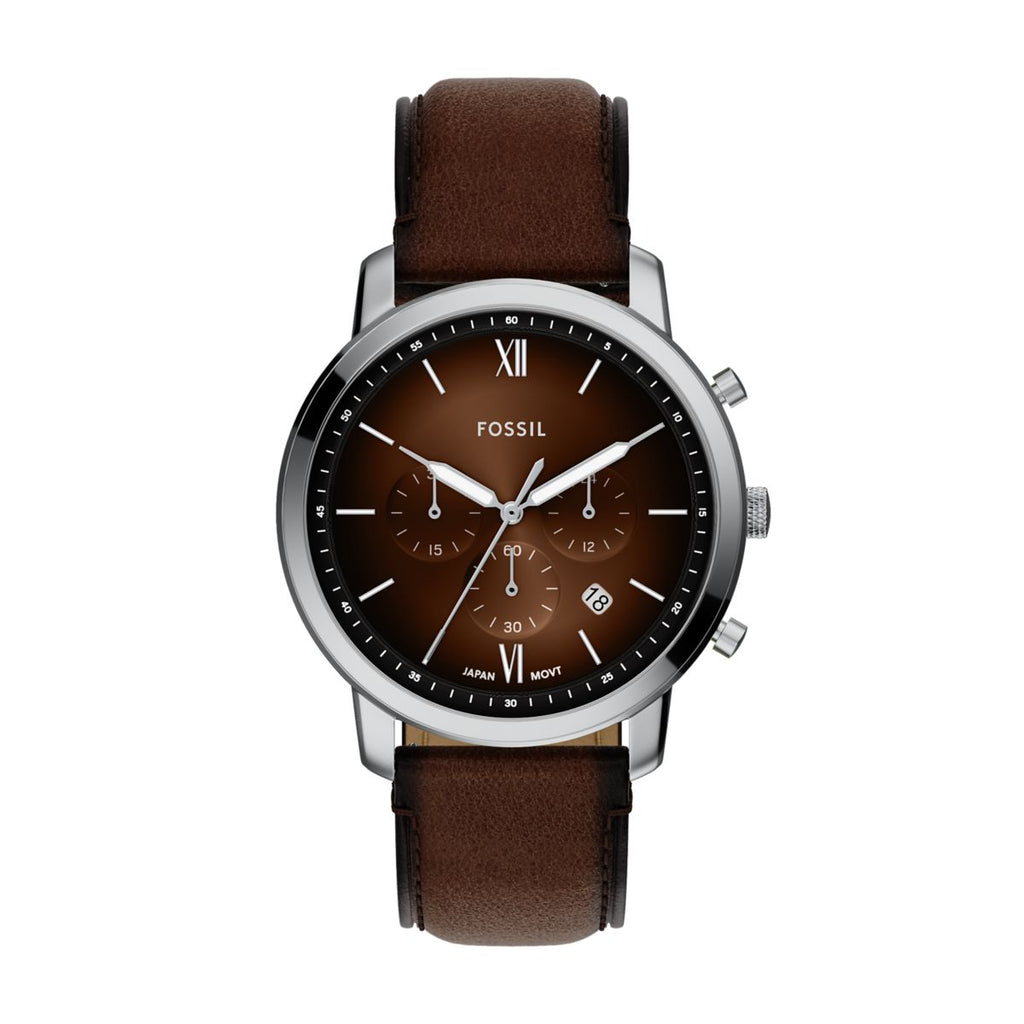 Fossil Neutra Chronograph Brown Dial Brown Leather Strap Men's Watch FS6143 - view 1