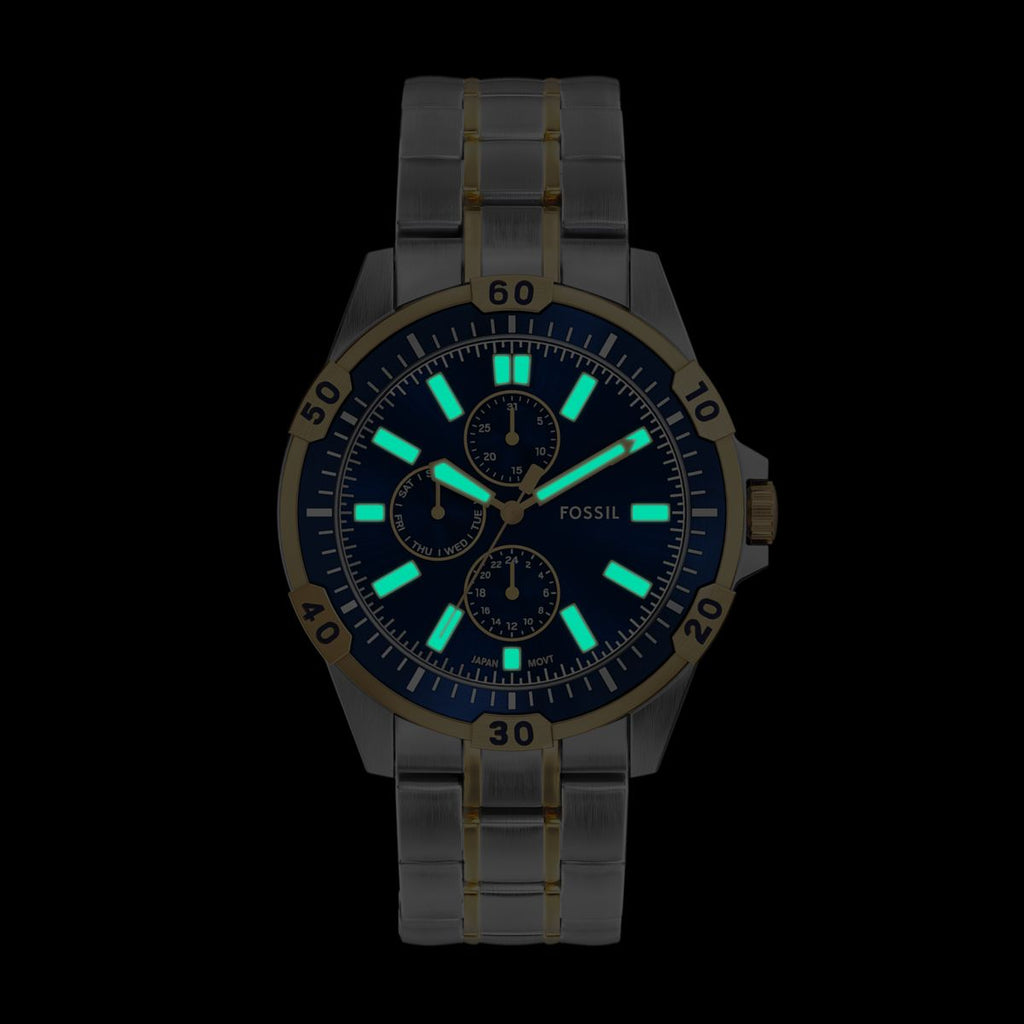 Fossil Garrett Multifunction Blue Dial Two-Tone Stainless Steel Strap Men's Watch FS6146 - view 7