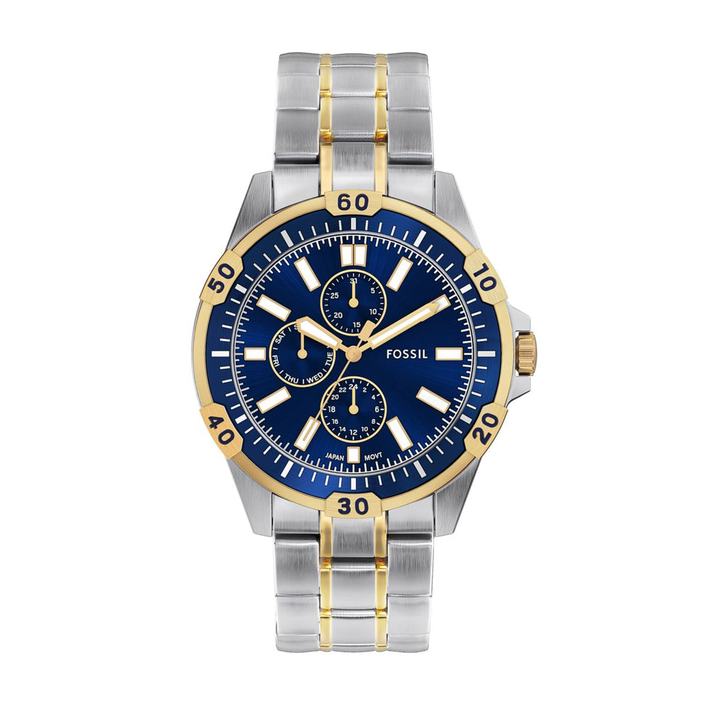 Fossil Garrett Multifunction Blue Dial Two-Tone Stainless Steel Strap Men's Watch FS6146 - view 1