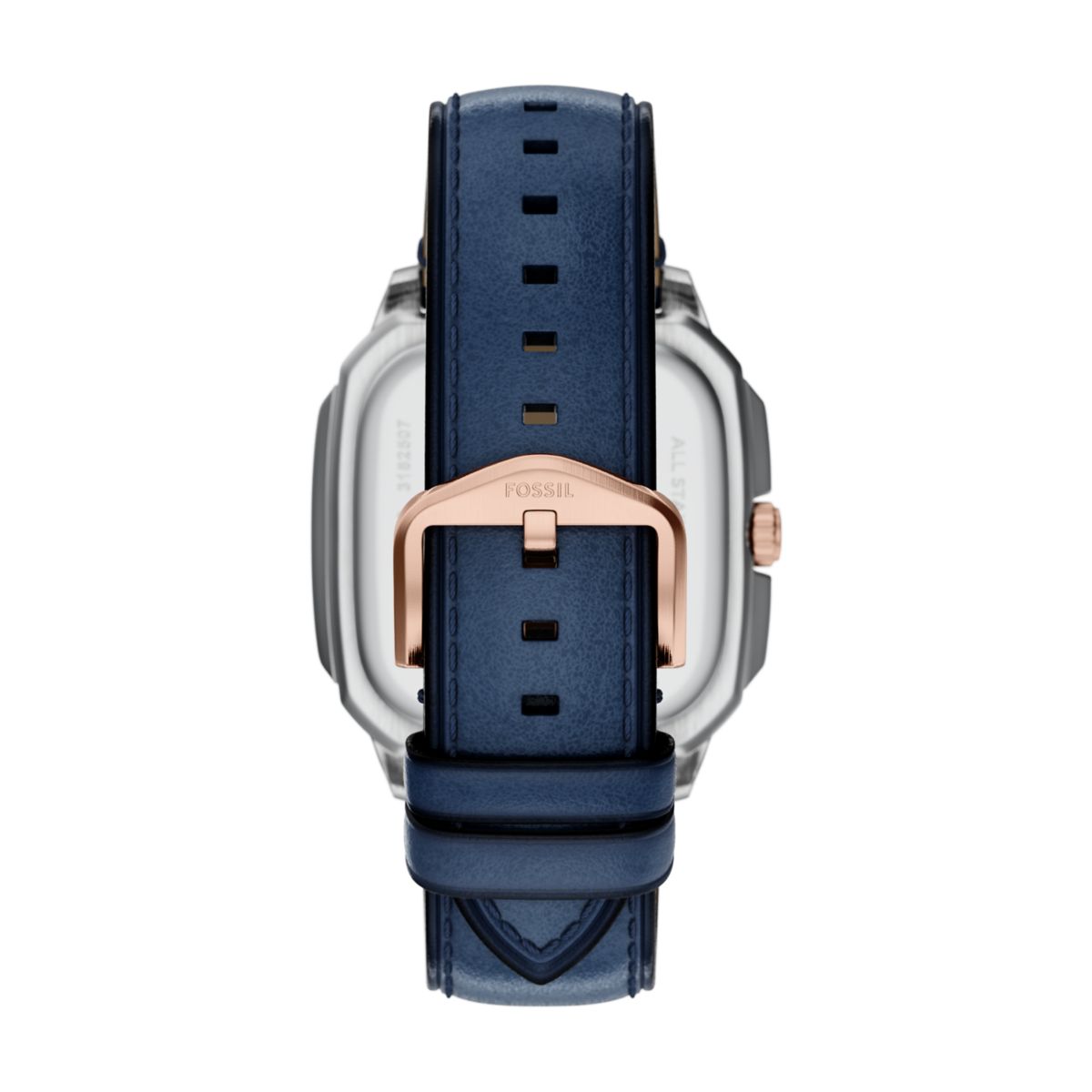 Fossil Crosby Blue Dial Blue Leather Strap Men's Watch FS6149 - view 2