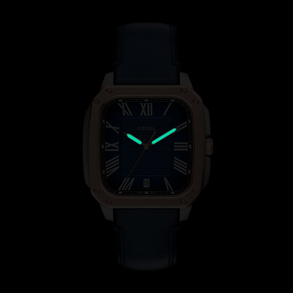 Fossil Crosby Blue Dial Blue Leather Strap Men's Watch FS6149 - view 7
