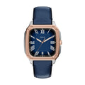 Fossil Crosby Blue Dial Blue Leather Strap Men's Watch FS6149 - view 1