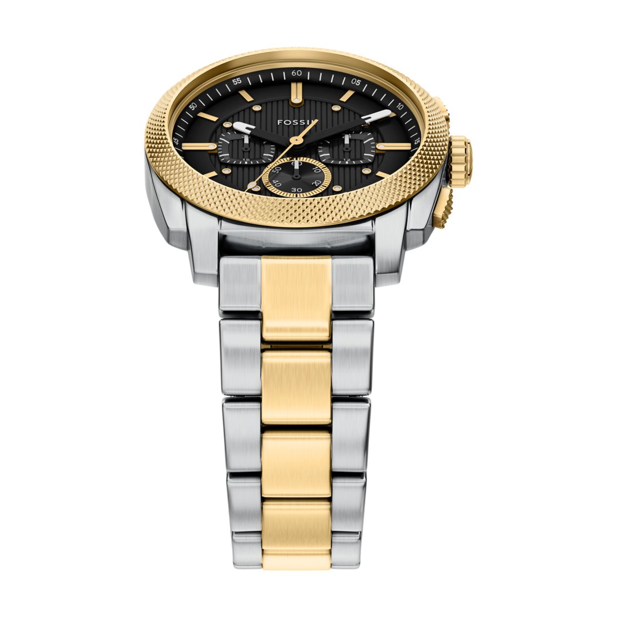 Fossil Machine Chronograph Black Dial Two-Tone Stainless Steel Strap Men's Watch FS6159 - view 4