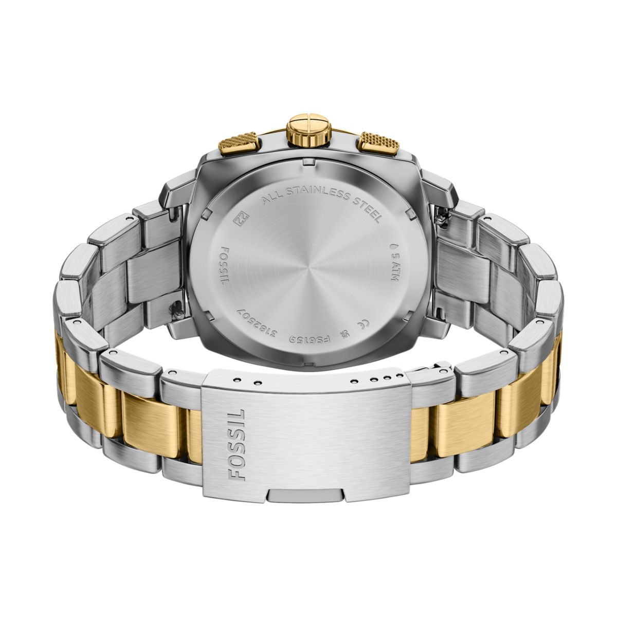 Fossil Machine Chronograph Black Dial Two-Tone Stainless Steel Strap Men's Watch FS6159 - view 5