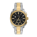 Fossil Machine Chronograph Black Dial Two-Tone Stainless Steel Strap Men's Watch FS6159 - view 1