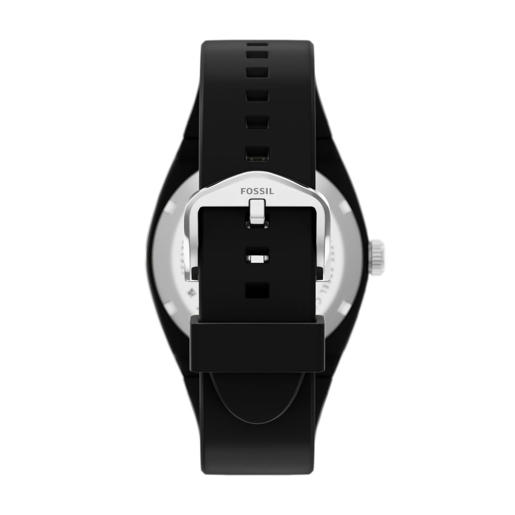 Fossil Everett Black Dial Black Silicone Strap Men's Watch FS6175 - view 2