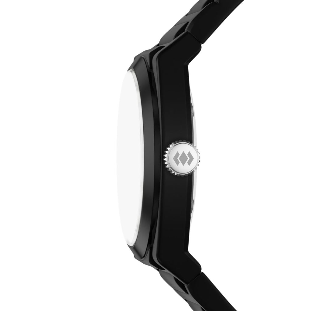Fossil Everett Black Dial Black Silicone Strap Men's Watch FS6175 - view 3