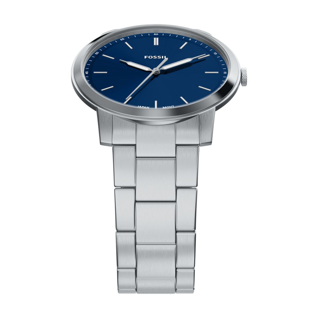 Fossil Minimalist Blue Dial Stainless Steel Strap Men's Watch FS6180 - view 4