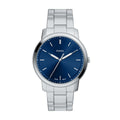 Fossil Minimalist Blue Dial Stainless Steel Strap Men's Watch FS6180 - view 1