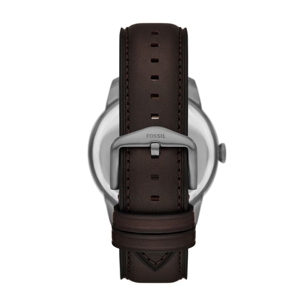 Fossil Townsman Big Tic Two-Tone Dial Brown Leather Strap Men's Watch FS6191 - view 2