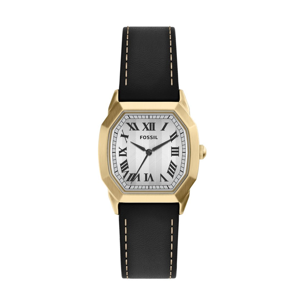 Fossil Harlow Cream Dial Black Leather Strap Kids' Watch FS6215 - view 1