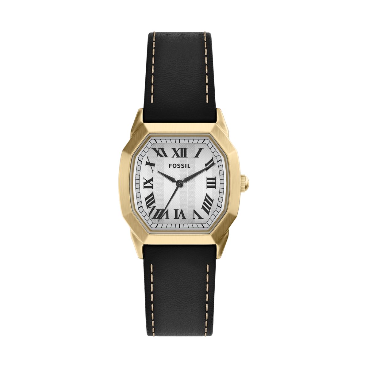 Fossil Harlow Cream Dial Black Leather Strap Kids' Watch FS6215 - view 1