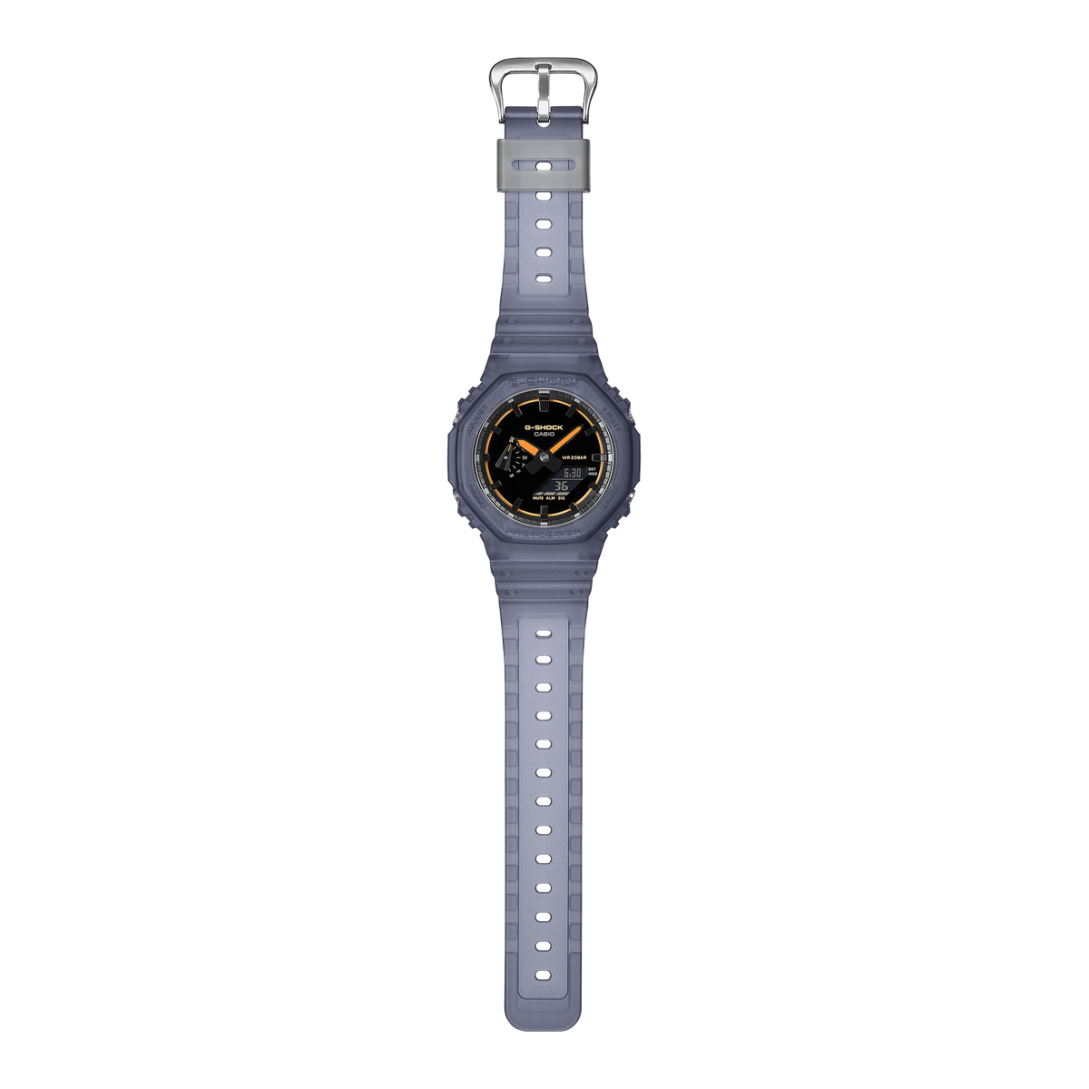 Casio G-Shock Black Dial Blue Transparent Resin Strap Men's Watch GA-2100K-2A - view 5