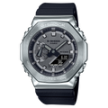 Casio G-Shock Silver Metal Bezel Black Resin Strap Men's Analog-Digital Watch GM-2100-1A - view 1