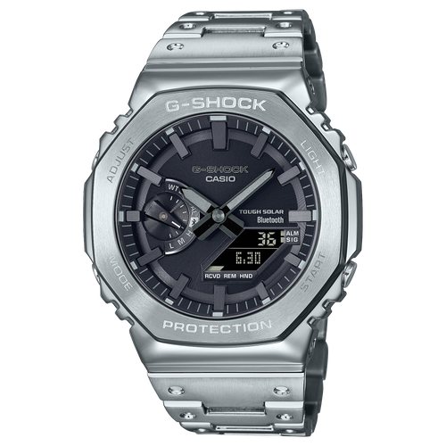 Casio G-Shock Full Metal Silver Stainless Steel Bluetooth Solar Men's Watch GM-B2100D-1A - view 1