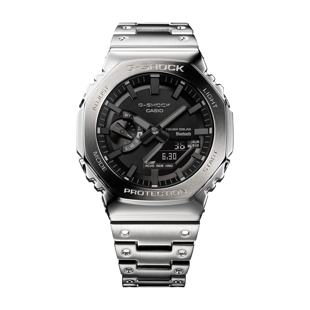 Casio G-Shock Full Metal Silver Stainless Steel Bluetooth Solar Men's Watch GM-B2100D-1A - view 4