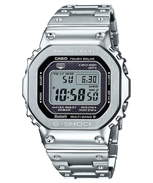 Casio G-Shock Full Metal Silver Stainless Steel Bluetooth Solar Men's Watch GMW-B5000D-1 - view 1