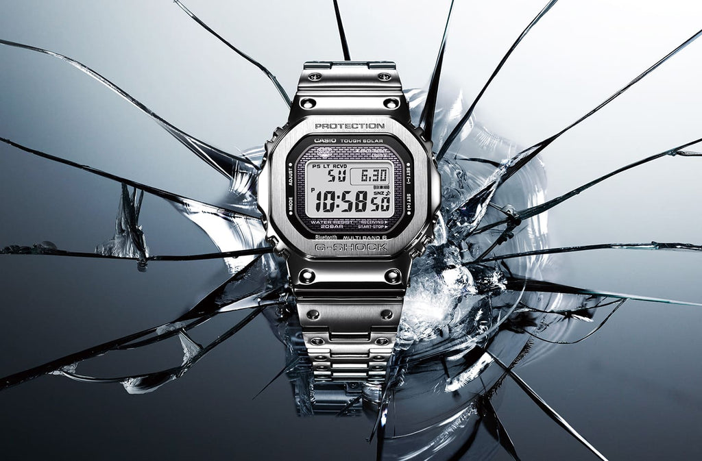 Casio G-Shock Full Metal Silver Stainless Steel Bluetooth Solar Men's Watch GMW-B5000D-1 - view 3