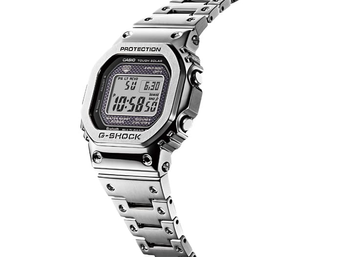 Casio G-Shock Full Metal Silver Stainless Steel Bluetooth Solar Men's Watch GMW-B5000D-1 - view 5