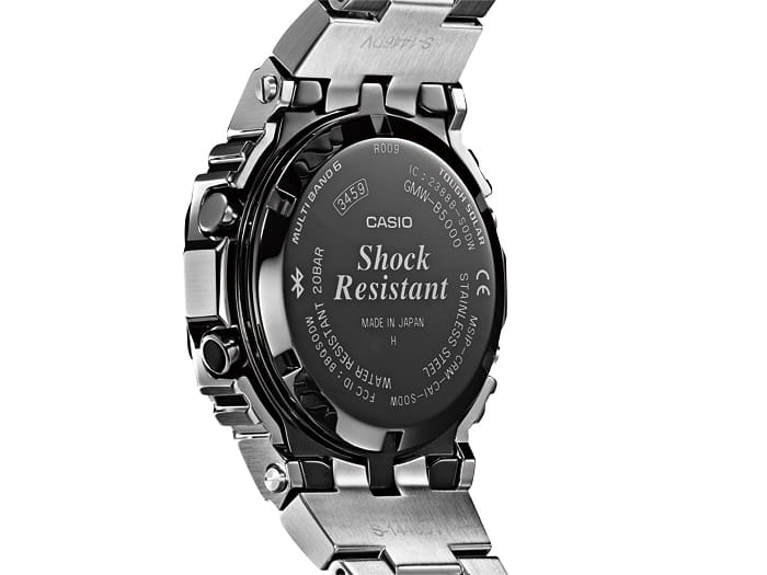 Casio G-Shock Full Metal Silver Stainless Steel Bluetooth Solar Men's Watch GMW-B5000D-1 - view 6