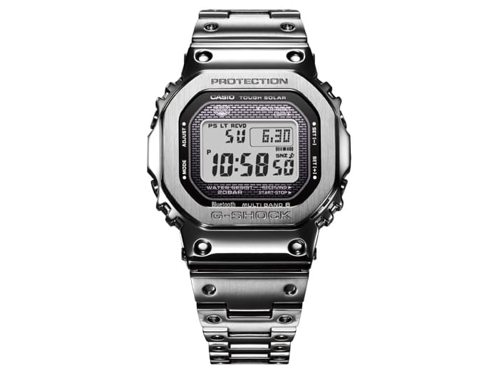 Casio G-Shock Full Metal Silver Stainless Steel Bluetooth Solar Men's Watch GMW-B5000D-1 - view 7