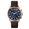 Guess Walker Blue Dial Brown Leather Strap Men's Watch GW0901G3 - view 1