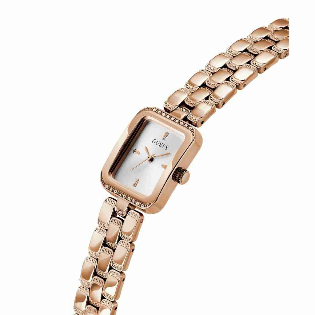 Guess Isla Silver-Tone Dial Rose Gold-Tone Stainless Steel Strap Women's Watch GW0865L3 - view 6